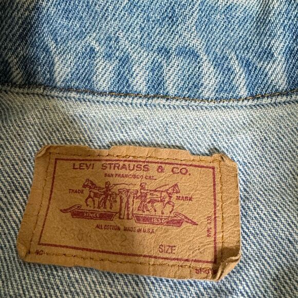 Vintage Levi’s 1980’s Jean Denim Jacket Blue Rare Mens size 40 Made in Usa - Picture 9 of 16